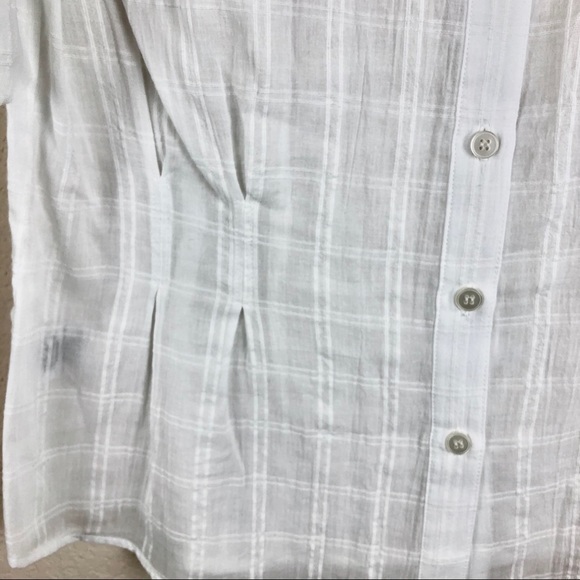 Jones New York Sport Blouse Cotton Button Down - Picture 4 of 6
